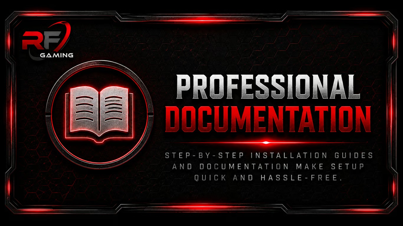 Professional documentation with step-by-step installation guides
